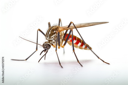Mosquito insect closeup on white background © Venka