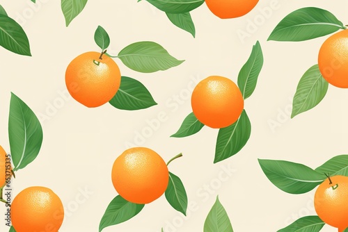 Orange fruit pattern banner wallpaper, simple background