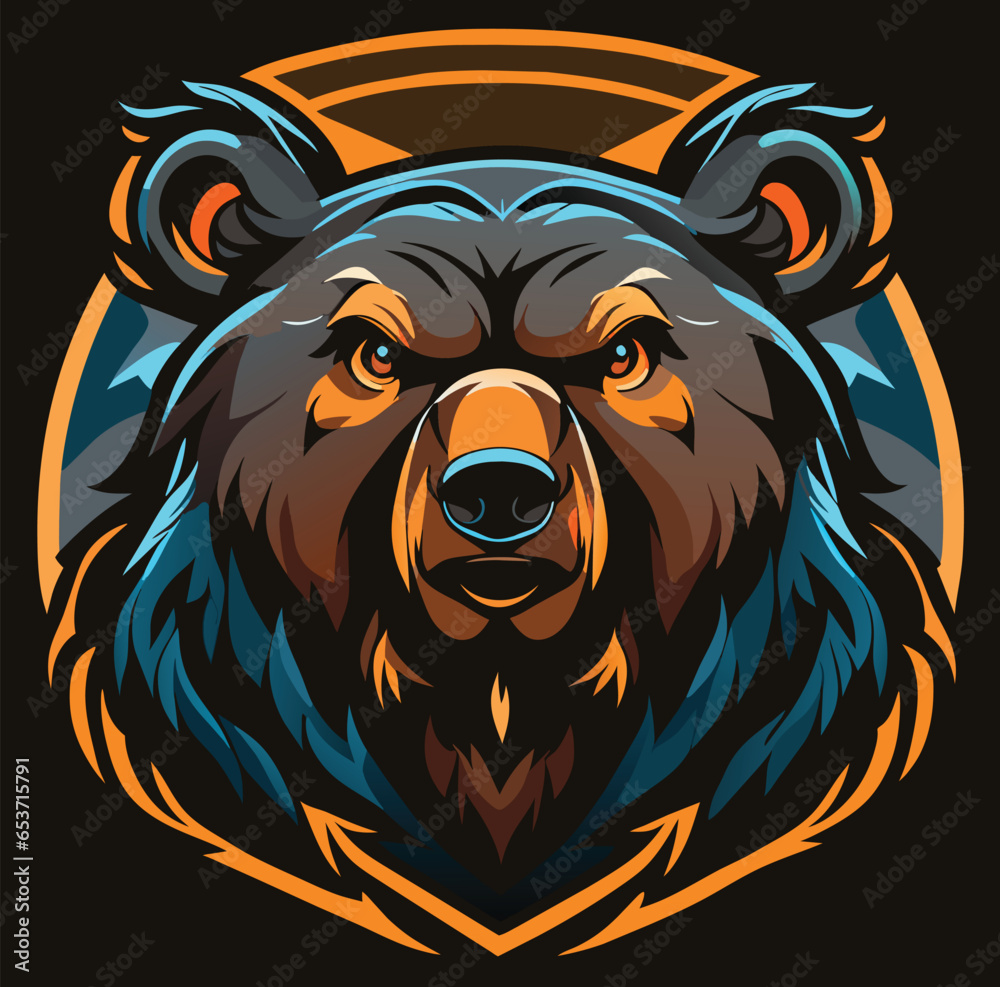 Brown Bear Head Vector, Bear Head Logo