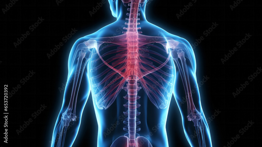custom made wallpaper toronto digitalHuman body anatomy xray. Pain inflammation medical injury illustration.
