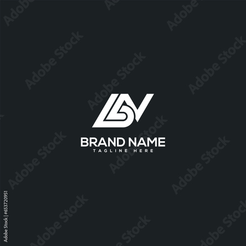 Alphabet Minimal Letters BN NB Business Logo Design Vector.