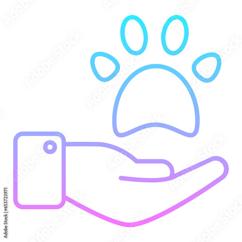 Animal Adopt Gradient Icon