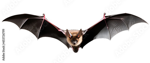 Flying Bat. Front view. Isolated on Transparent background. photo