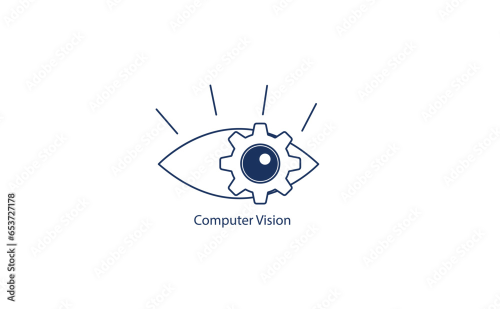 Vector Computer Vision Icon: Precision Visual Recognition and ...