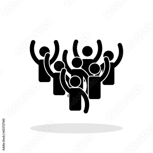 Crowd of people in flat style. Vote symbol for your web site design, logo, app, UI vector