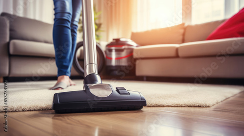 Effortless cleaning at home with a vacuum cleaner, turning chores into a breeze and leaving spaces spotless and refreshed
