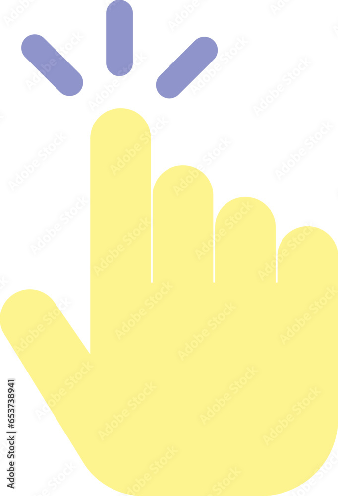 yellow hand click icon yellow hand click icon