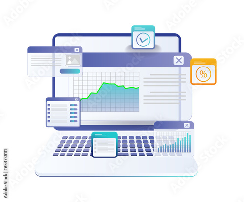 Investment business growth analysis data
