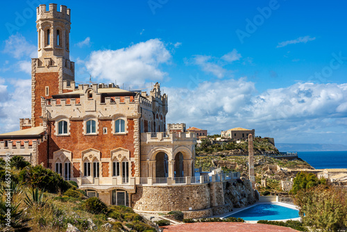 Castello Tafuri on the southeast of the island of Sicily photo