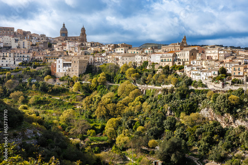 The historic town of Ragusa in the south of the island of Sicily