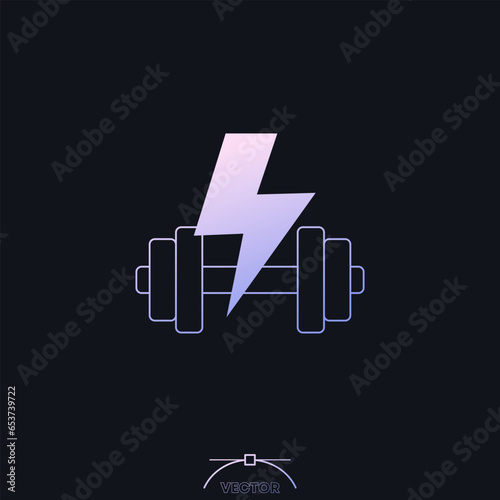 intense workout or training icon with gradient
