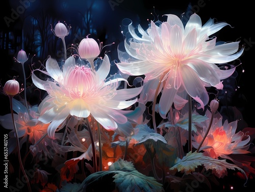 Explore enchanting, radiant blooms in a mystical woodland - a truly magical floral fantasy.