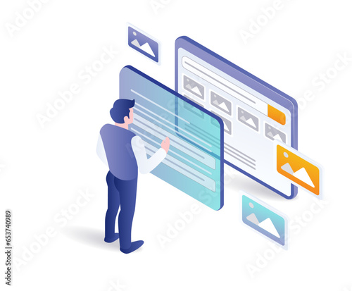 Man enters personal portfolio account