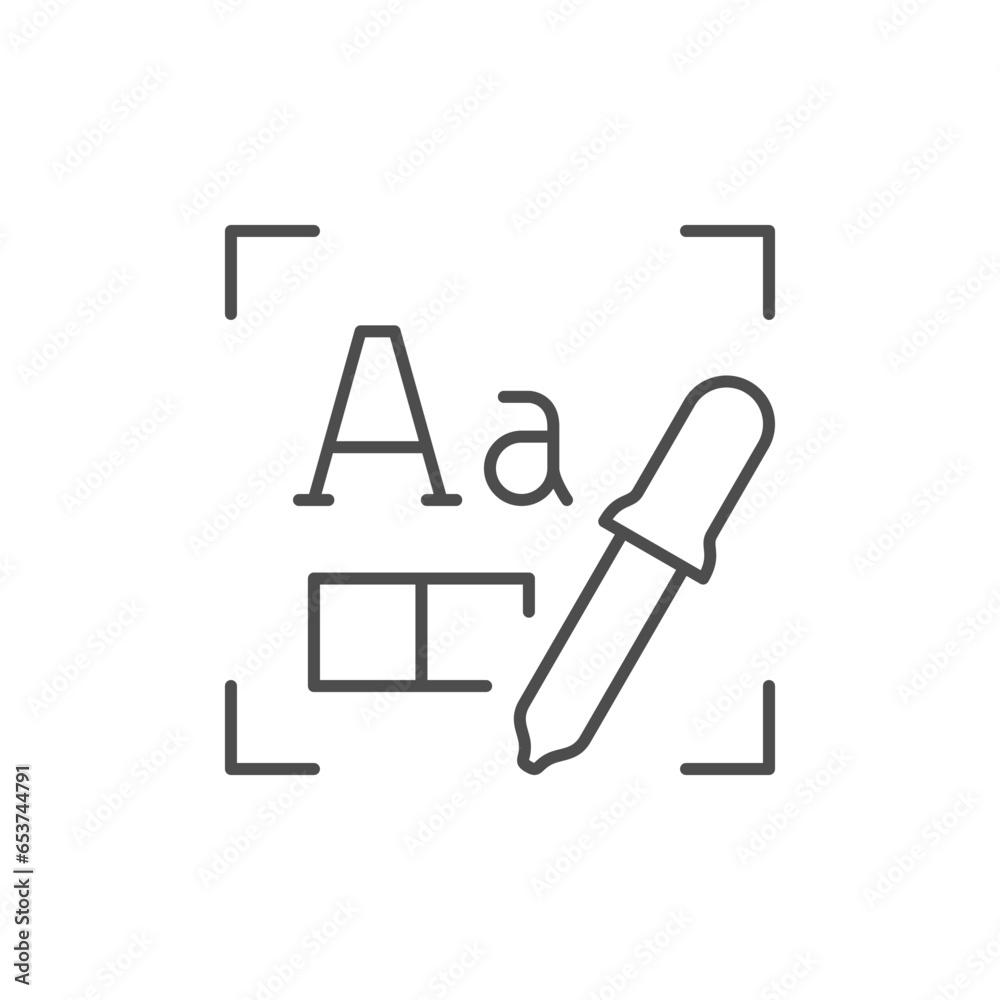 Web design line outline icon Web design line outline icon