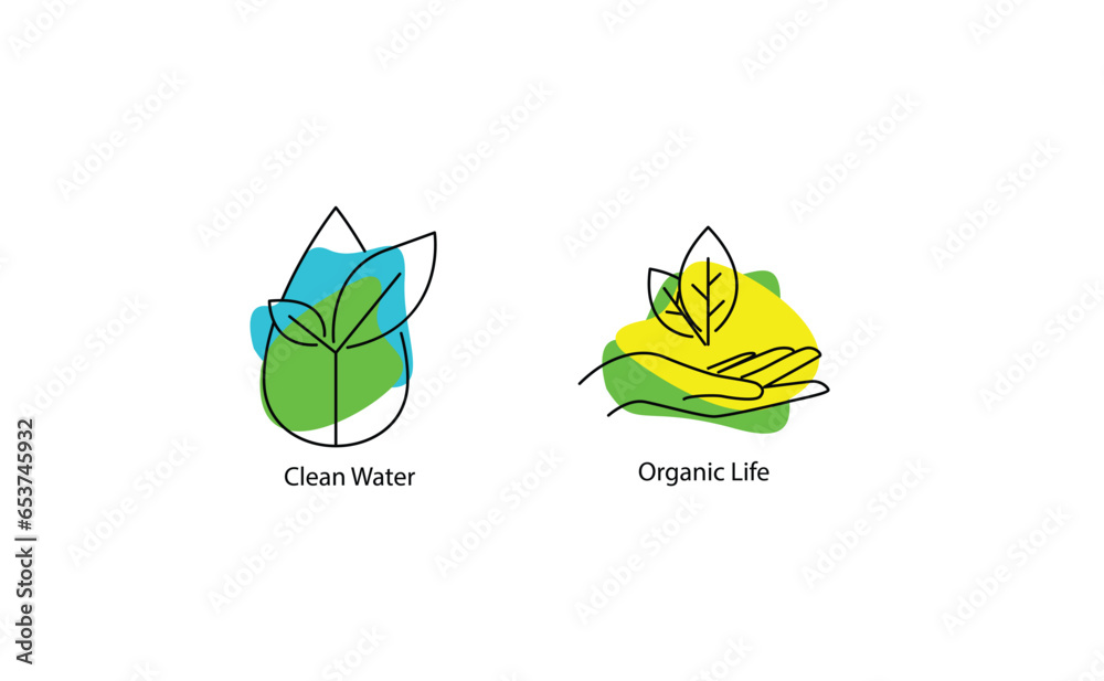 Fototapeta premium Clean Water Vector Icon: Sustainable Resource for a Healthier World.
