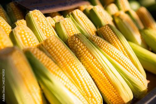 corn on the cob at the markets photo