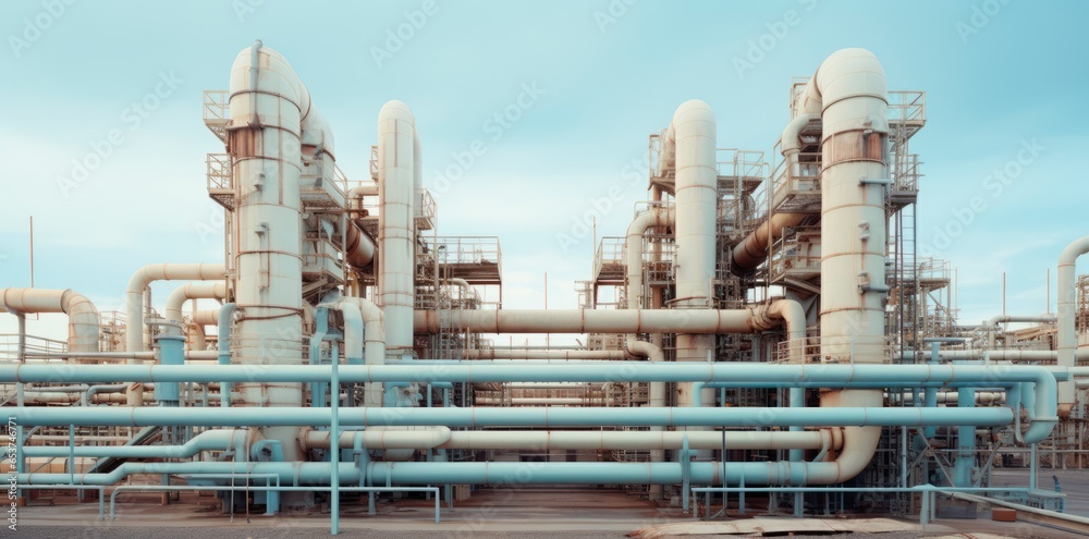 custom made wallpaper toronto digitalA modern petrochemical plant with Large oil pipeline and gas pipeline in the process of oil refining and the movement of oil and gas 
