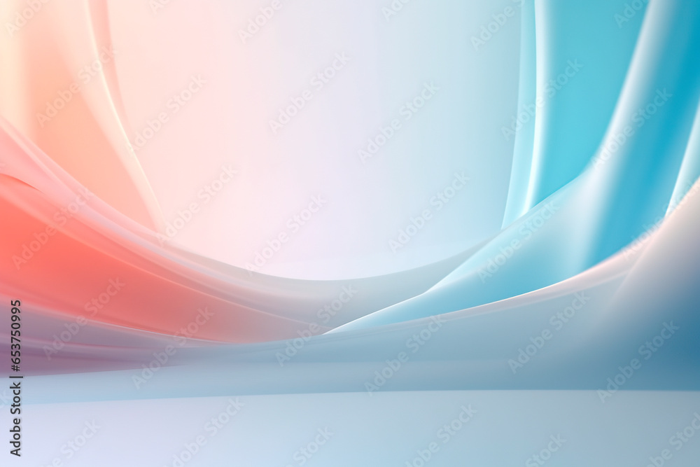 Naklejka premium abstract background with curves pastel color waves