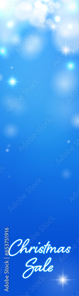 Christmas banner with glittering blue background Christmas banner with glittering blue background