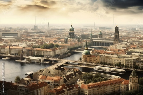 View of Berlin, Germany. Generative AI