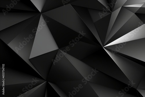 Abstract geometric black background concept generative ai