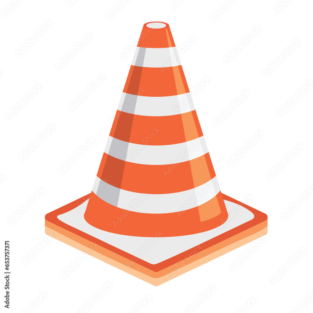 traffic cone icon red stripes safety pylon traffic cone icon red stripes safety pylon