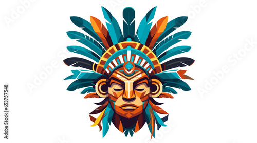 Portrait of a man in national costume vector
