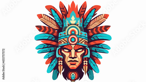 Portrait of a man in national costume vector