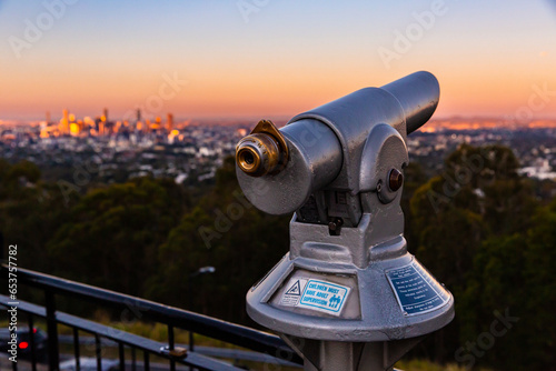 Brisbane City lookout telescope photo