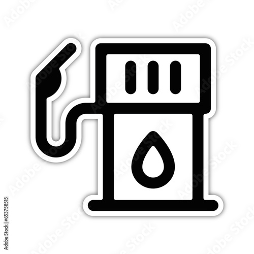 picto logo icones et symbole ecologie pompe essence carburant carbone gras relief
