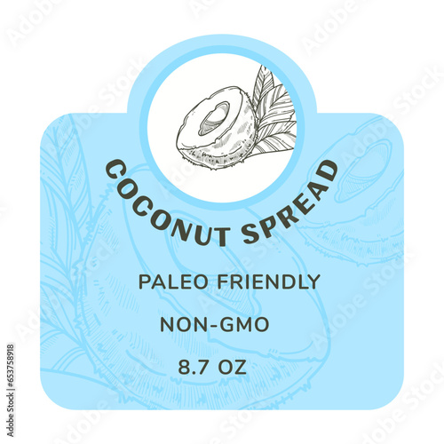 Coconut spread, paleo friendly healthy product