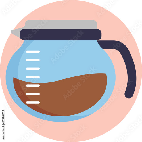 This coffee pot icon is a versatile addition to your design toolkit. Use it in digital and print media, including websites, banners, and coffee-themed art prints.
