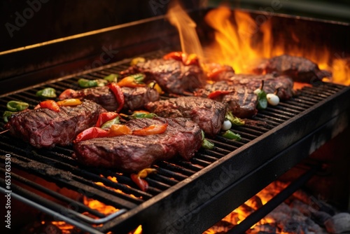 slabs of meat roasting on a solstice barbecue