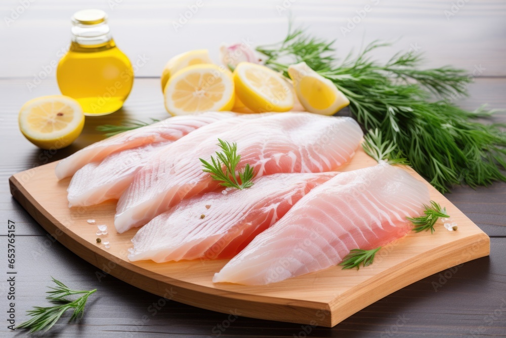 raw fish fillets with lemon representing omega-3 source