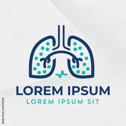 Lungs logo icon medical diagnostic vector pulmonary Pulmonology Pulmo
