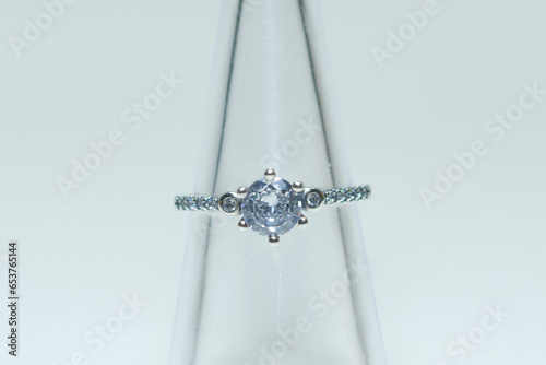 Cubic zirconia diamond silver ring, Beautiful silver jewelry