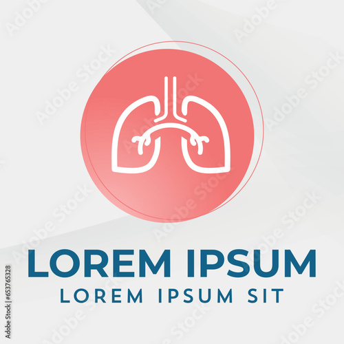 Lungs logo icon medical diagnostic vector pulmonary Pulmonology Pulmo
