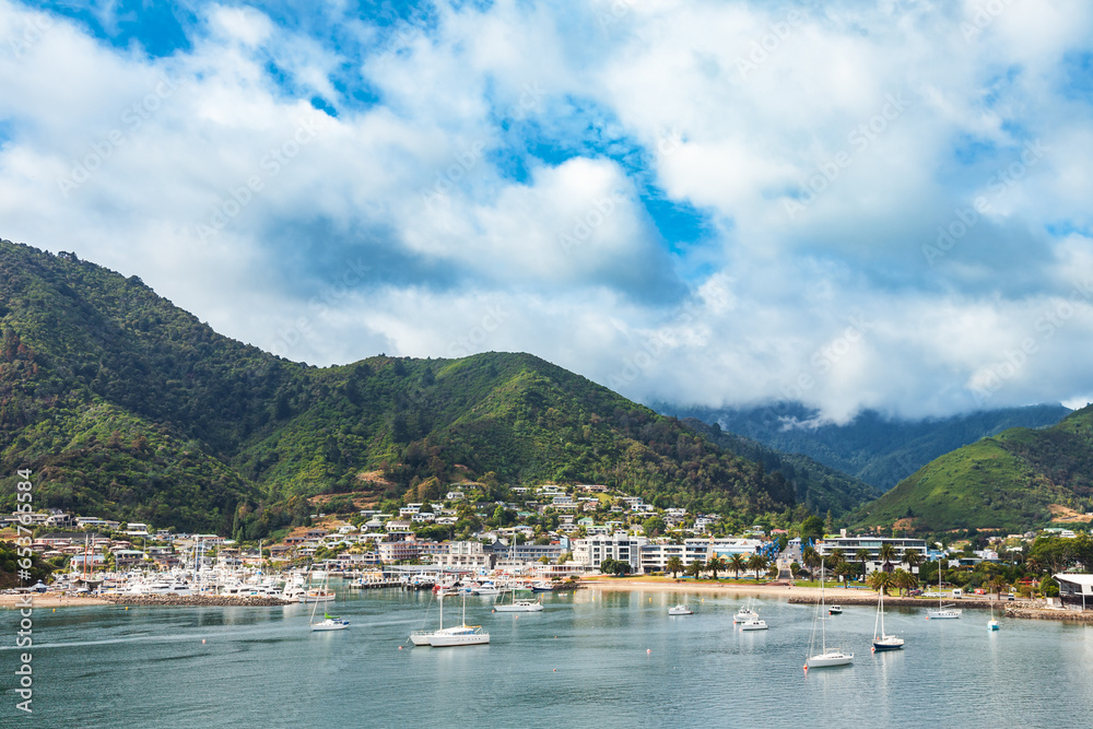 Picton townscape Marlborough Region South Island of New Zealand Picton townscape Marlborough Region South Island of New Zealand