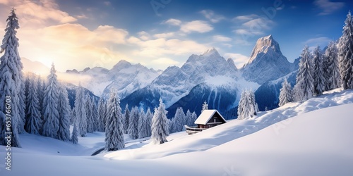 Fantastic evening winter landscape © Zaleman