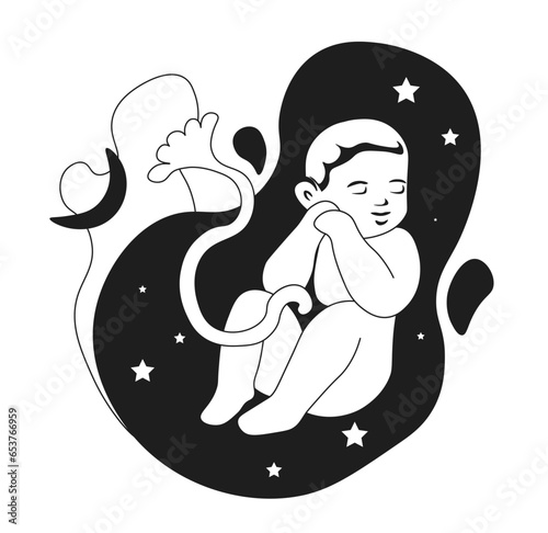 Motherhood and maternity, foetus in woman womb