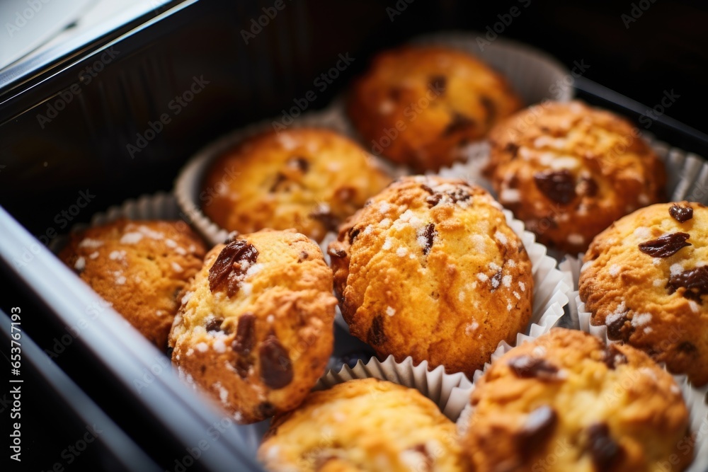 detail shot of leftover mince pies in a bakery box detail shot of leftover mince pies in a bakery box