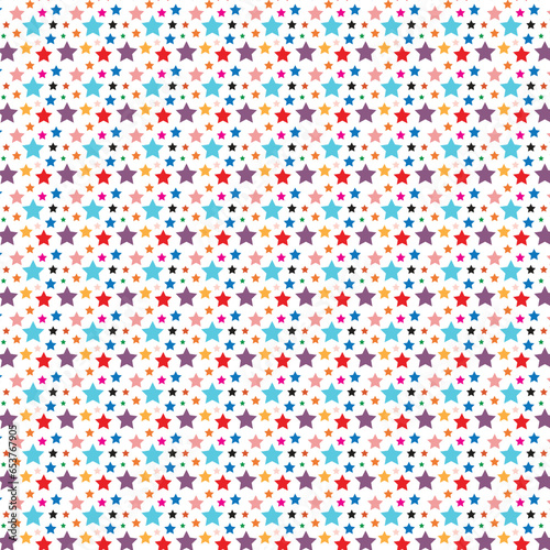abstract seamless geometric coloring star pattern.