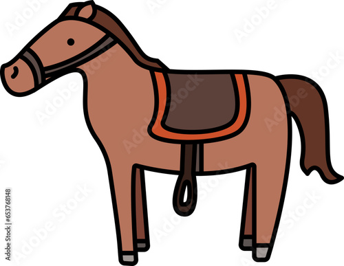 Cavalo com sela