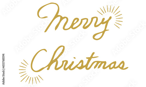 メリークリスマス 手描き　文字　筆記体　英語　Merry Christmas