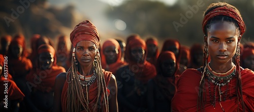 Samburu Tribe - Close relatives of the Maasai people.Generated with AI photo