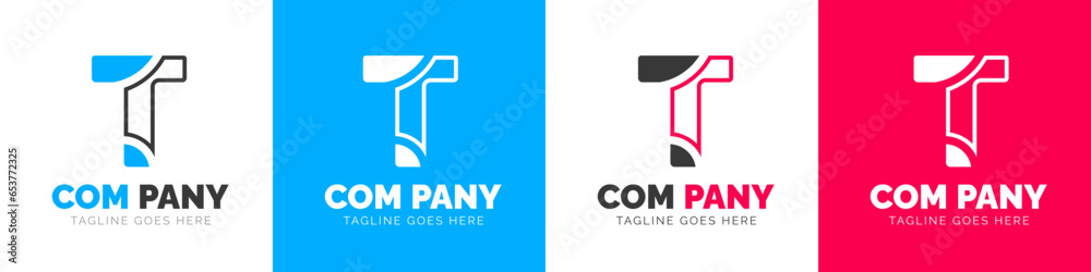 corporate modern business creative Minimal company Letter T logo icon vector design template set.
corporate modern business creative Minimal company Letter T logo icon vector design template set.