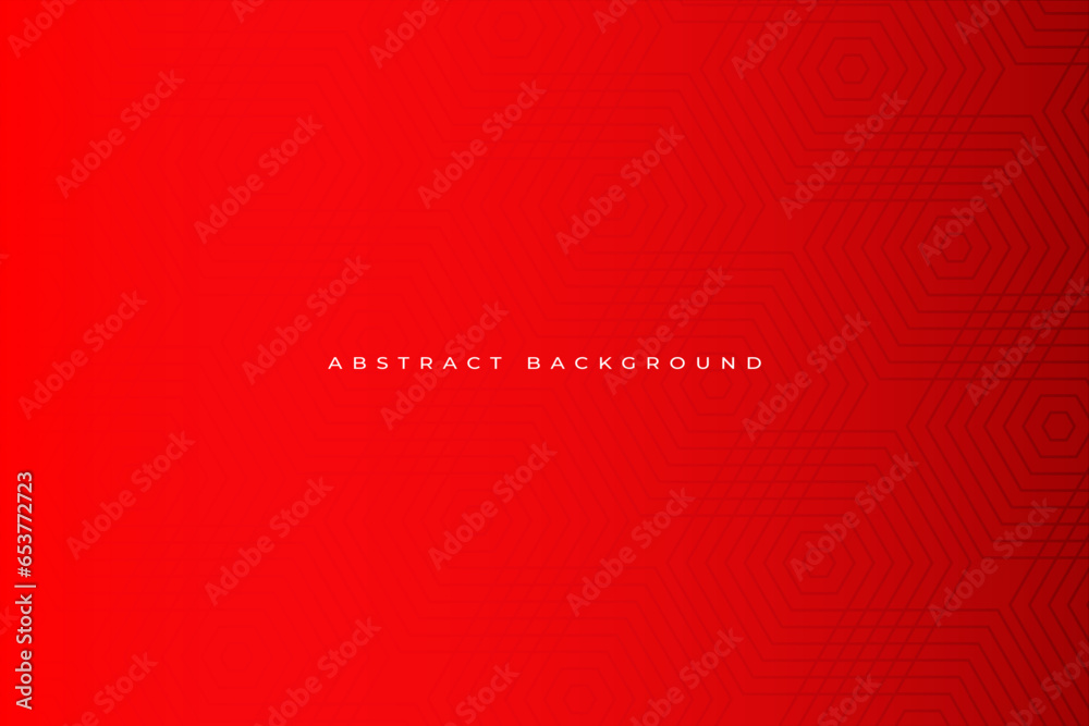 Abstract hexagon background in red colors - obrazy, fototapety, plakaty 