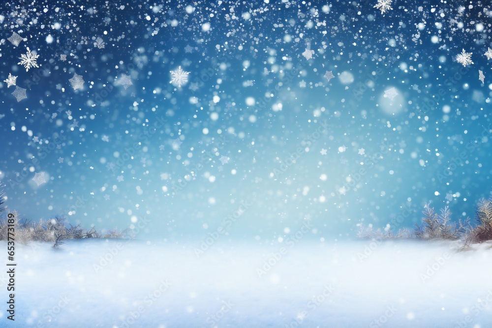 Snowy happy new year background with empty copy space Generative AI Snowy happy new year background with empty copy space Generative AI