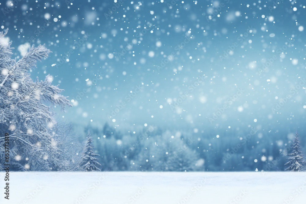 Snowy happy new year background with empty copy space Generative AI Snowy happy new year background with empty copy space Generative AI