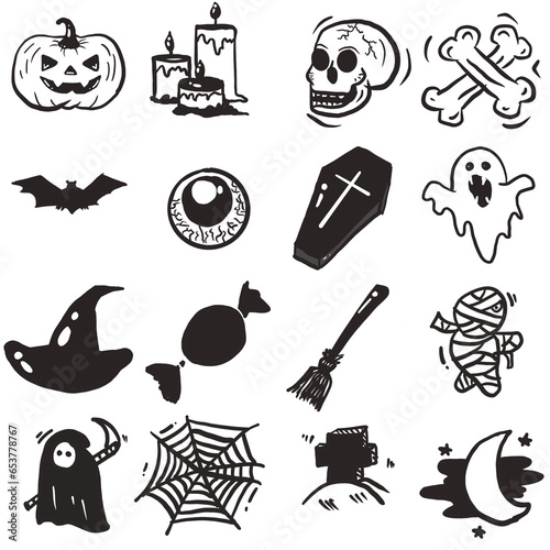 set of icons Halloween
